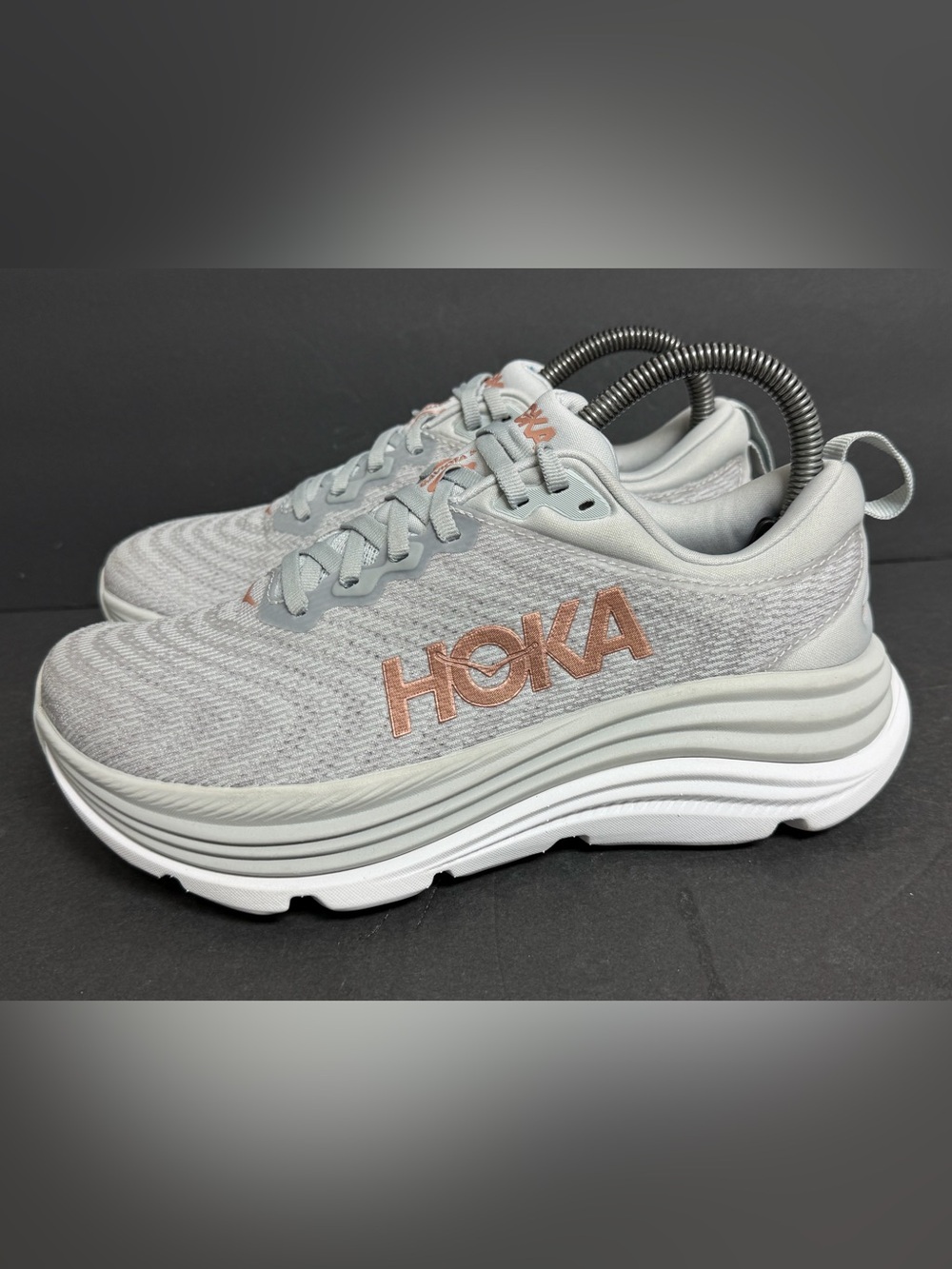 Size 7 B- Hoka One One HOKA Gaviota 5 Harbor Mist Rose Gold W Running Shoes NWOB